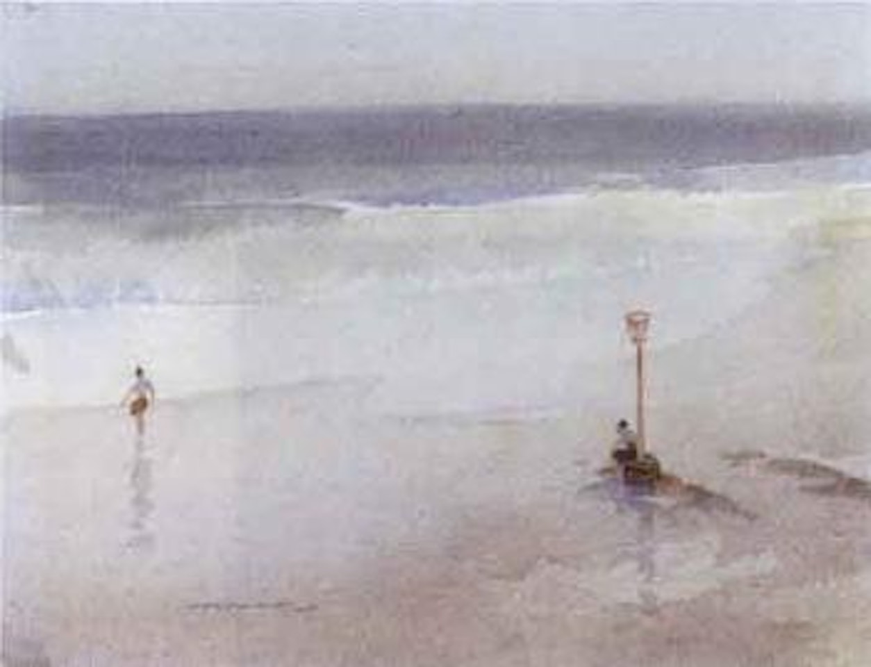 The beach with the beacon by William Russell Flint