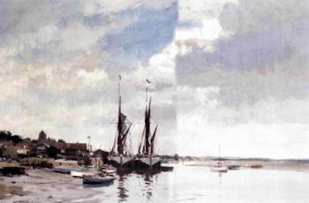 Barges in an East Coast estuary by Edward Seago
