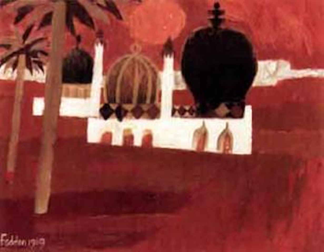 Mosque at sunset by Mary Fedden