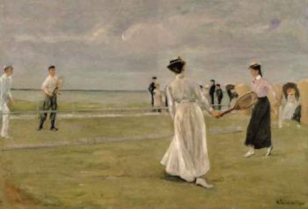 Playing tennis by the sea by Max Liebermann