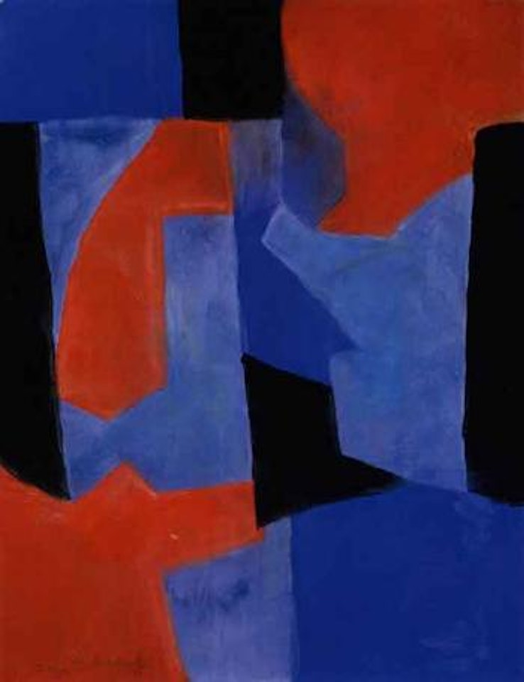 Composition rouge, bleue et noir by Serge Poliakoff