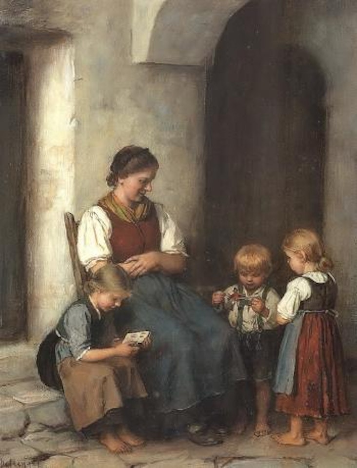 Mother's joy by Franz von Defregger