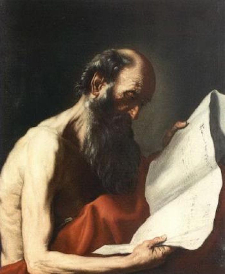 St Hieronymus at home by Jusepe de Ribera