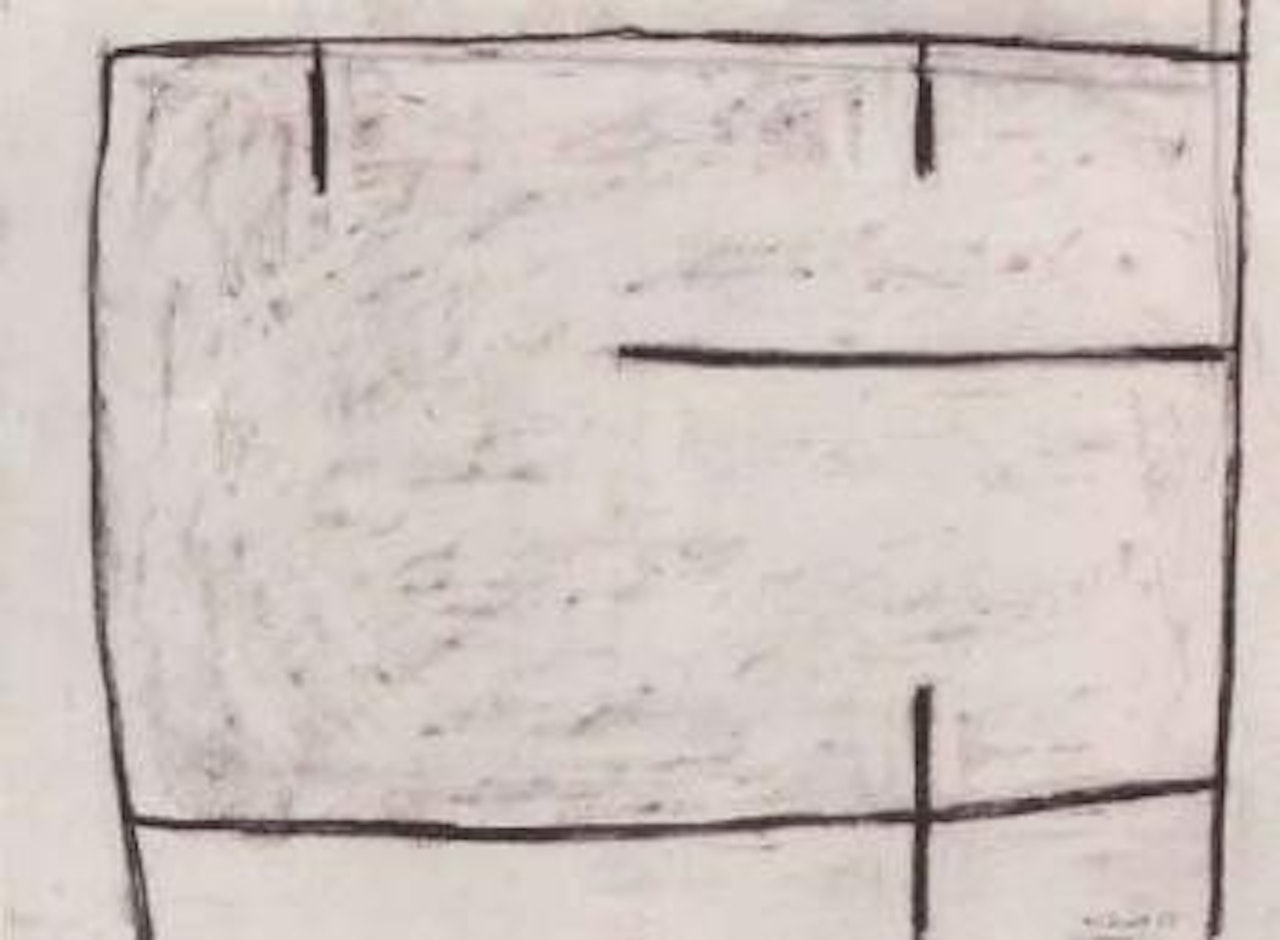 Untitled - black and white form by William Scott