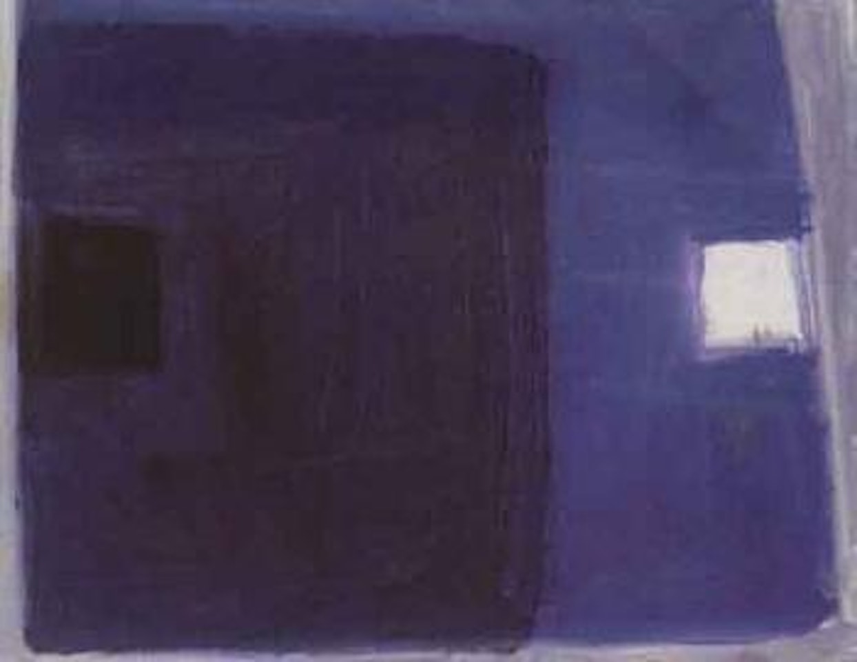 Untitled - white square on blue by William Scott