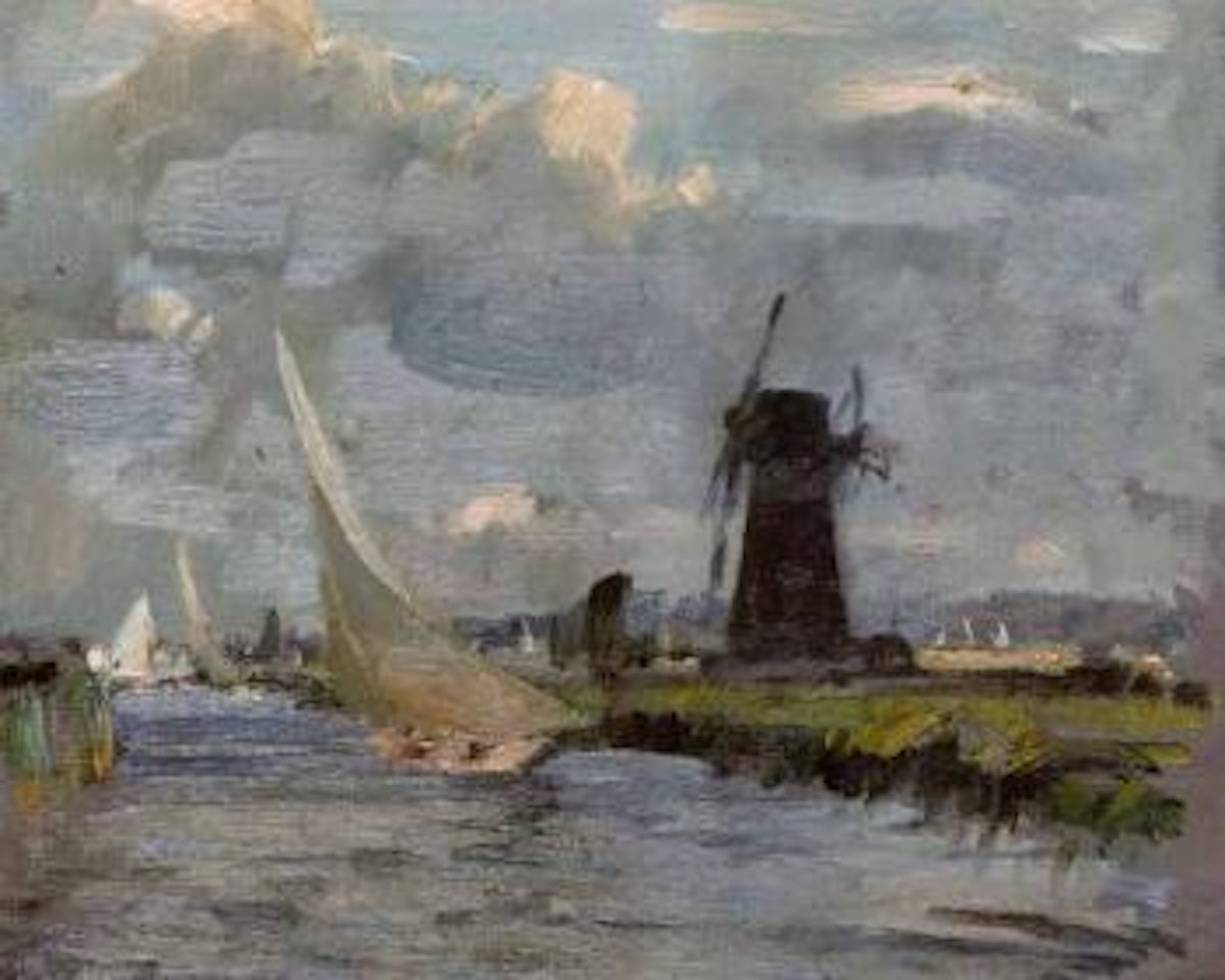 Breezy day on the Ant, Norfolk by Edward Seago