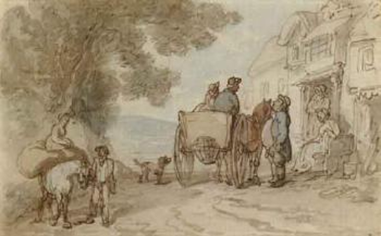 West country road by Thomas Rowlandson
