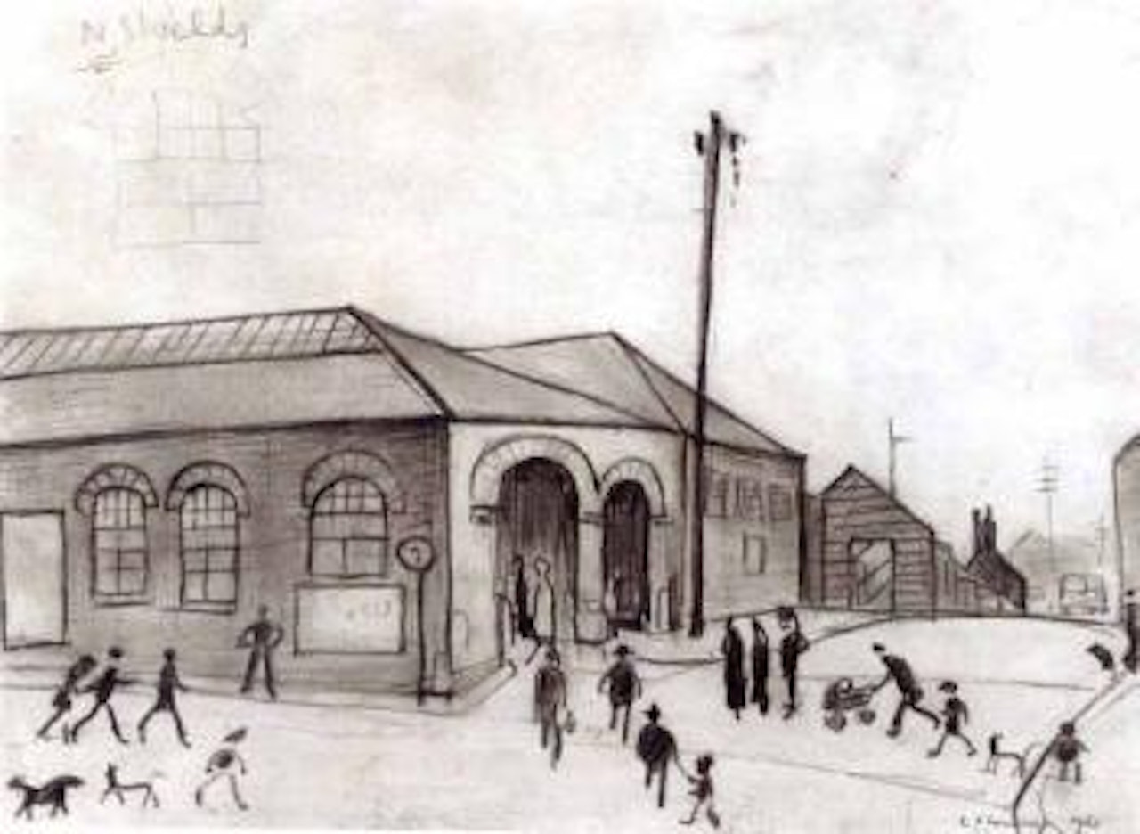 North Shields railway station by Laurence Stephen Lowry