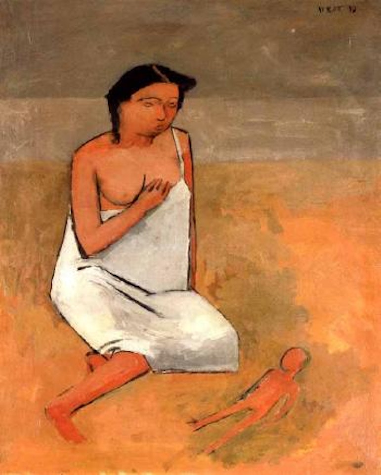 Girl on beach by William Scott