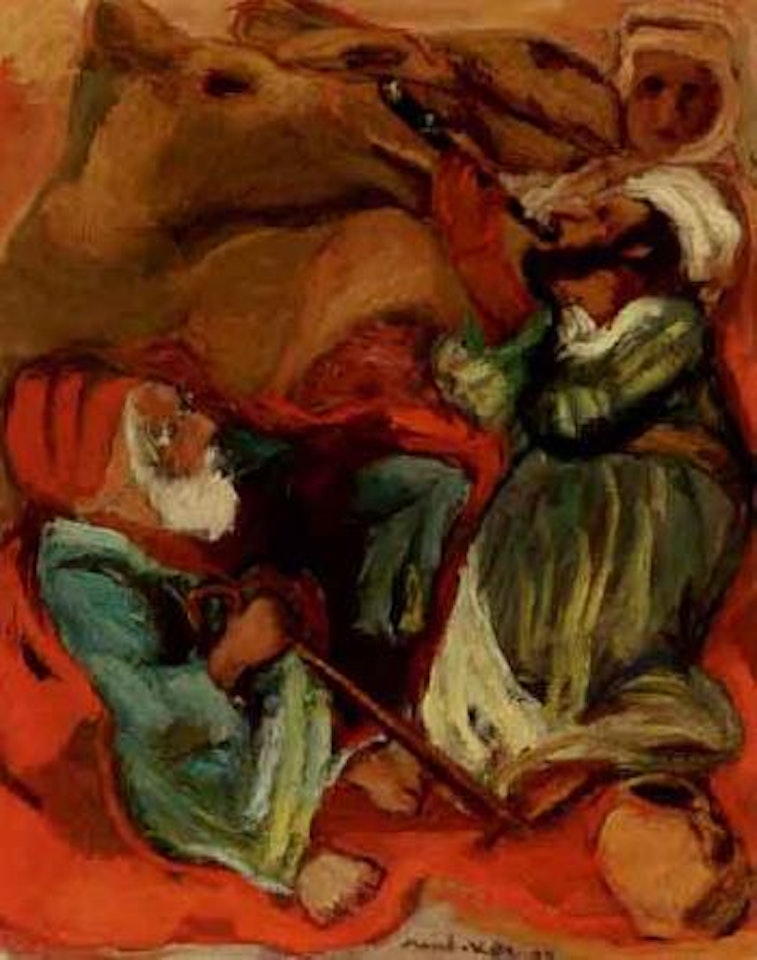 Flute player by Emmanuel Mané-Katz