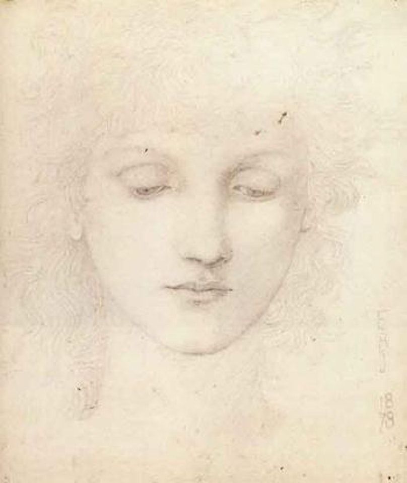 Head of a girl by Edward Coley Burne-Jones