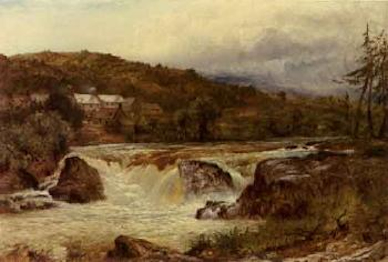 Near Bettws-y-Coed, the junction of the Conway and the Llugwy by Benjamin Williams Leader