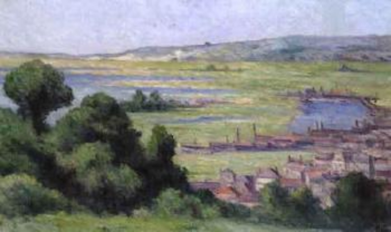 Honfleur vu de la Cote de Grace, au fond, la Vallee de la Seine by Maximilien Luce