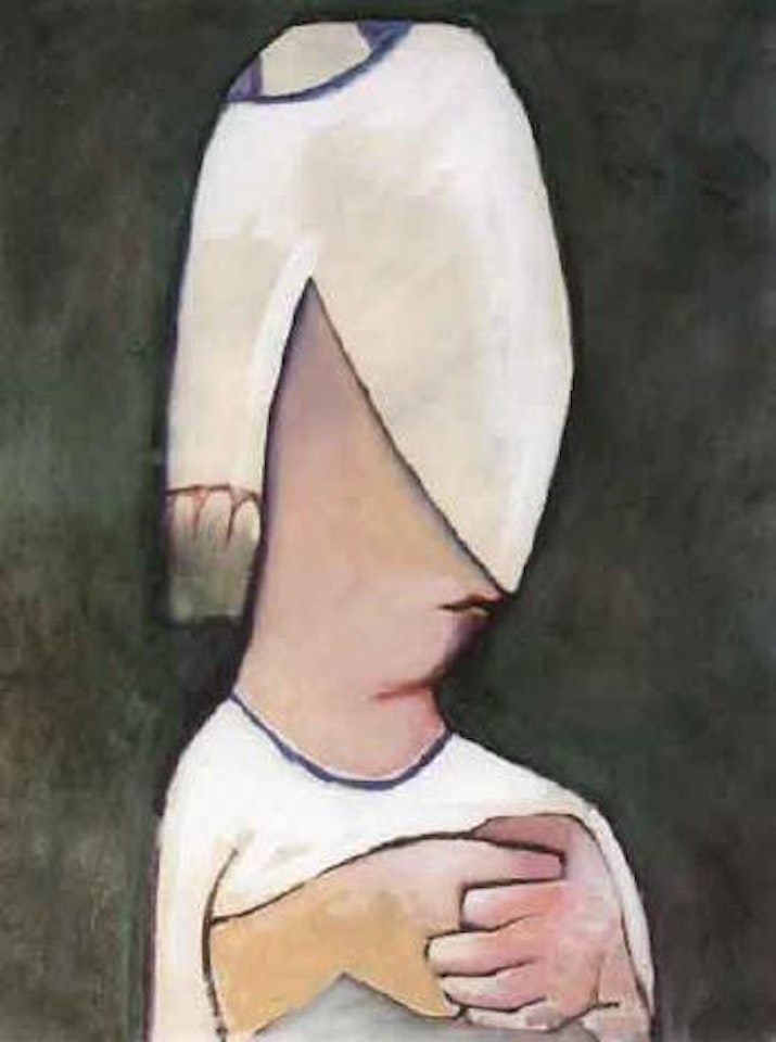 Figures in white, from figures from a drama by Charles Blackman