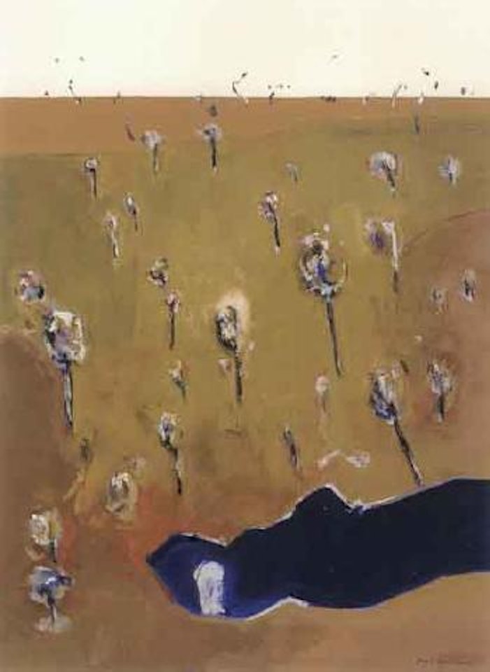 Waterpond in landscape 1966 by Frederick Ronald Williams