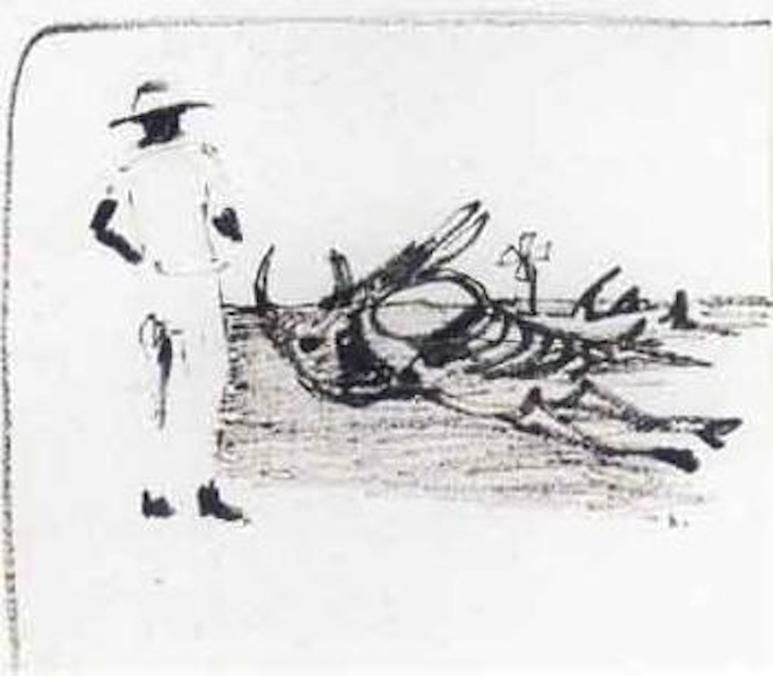 Drought, man and beast by Sidney Nolan