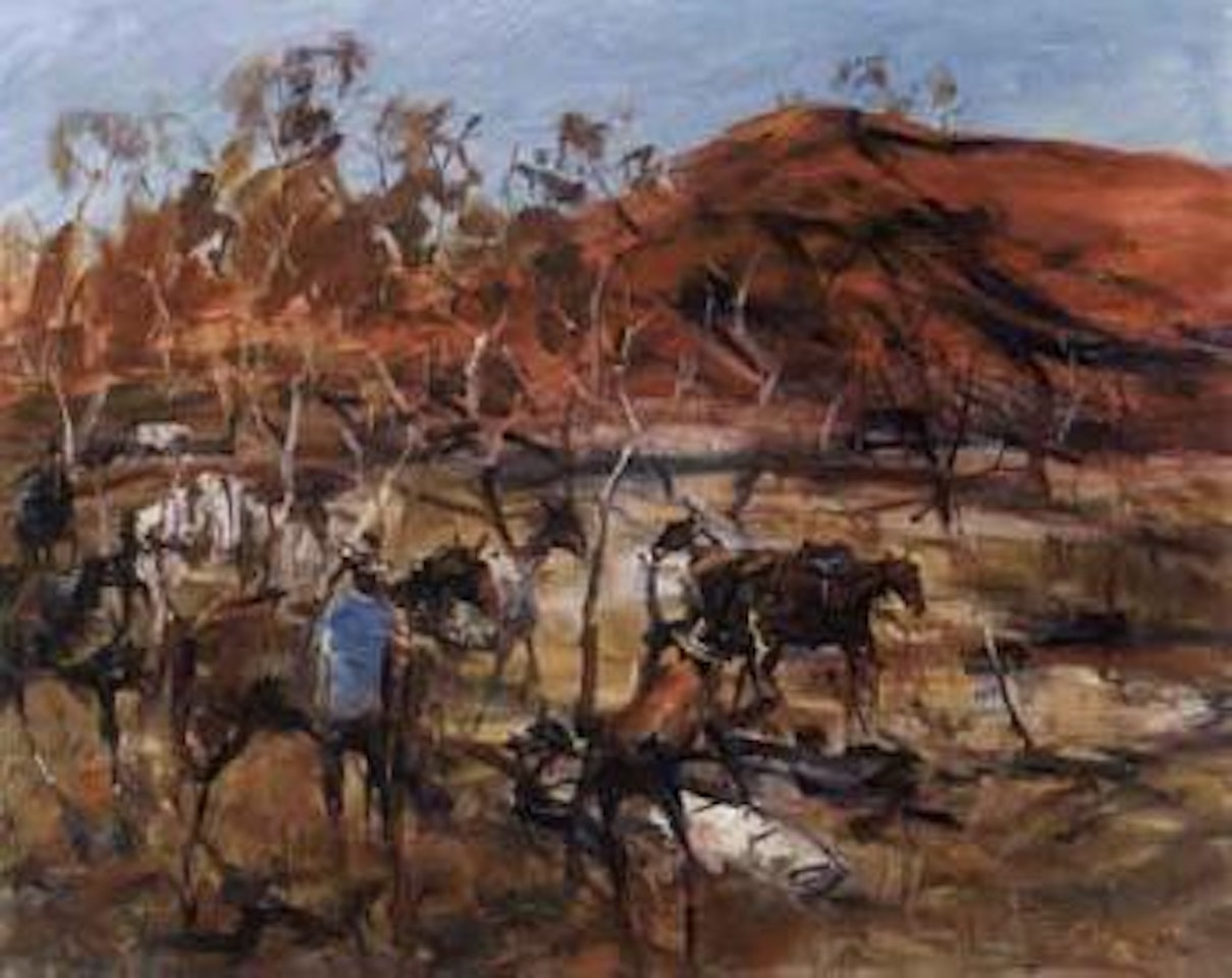 By King-A-Durka, waterhole, overlaid on Mooraberrie cattle Country, Queensland by Hugh Sawrey