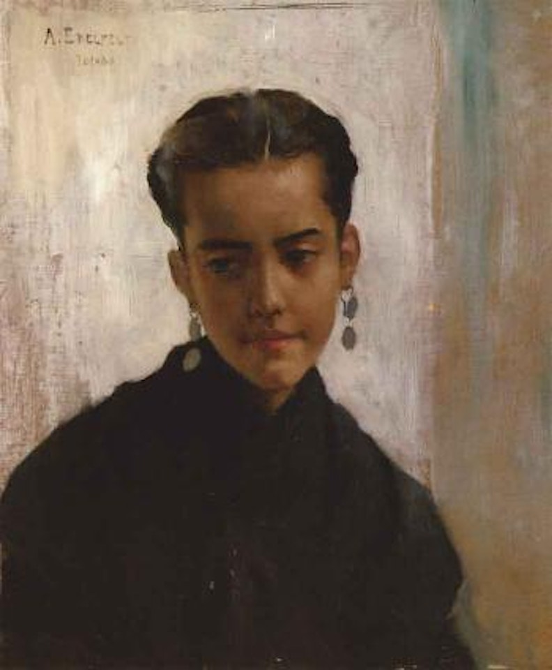 Portrait of a girl from Toledo - Dolores by Albert Edelfelt