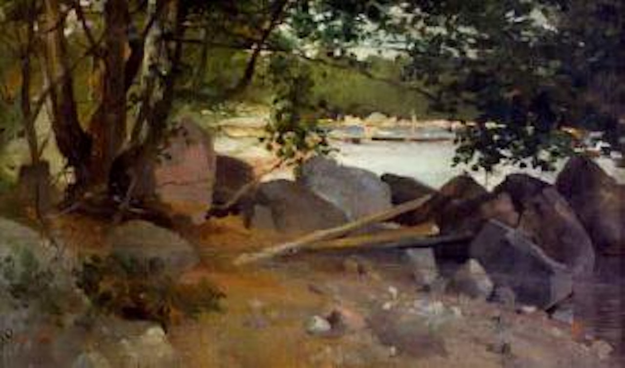 Stones on the beach, Haiko by Albert Edelfelt