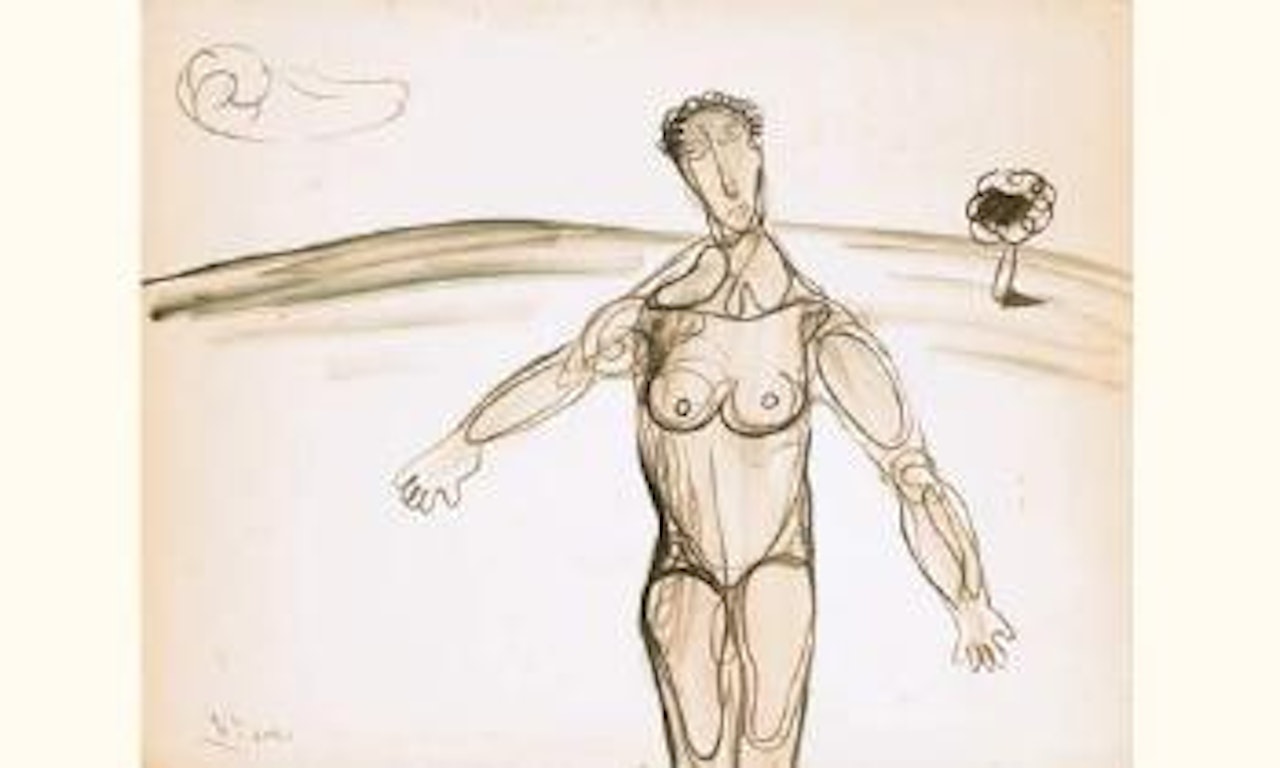 Personnage dans un paysage by Victor Brauner