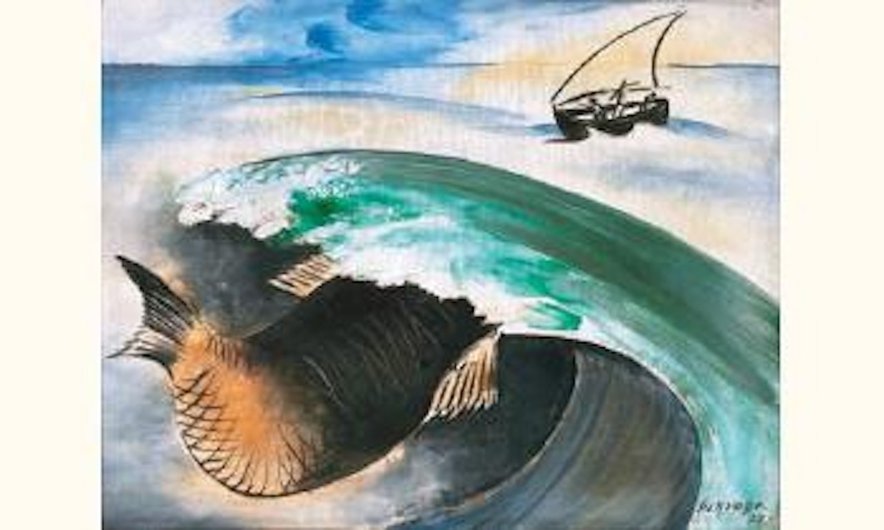 Bateau et poisson by Leopold Survage