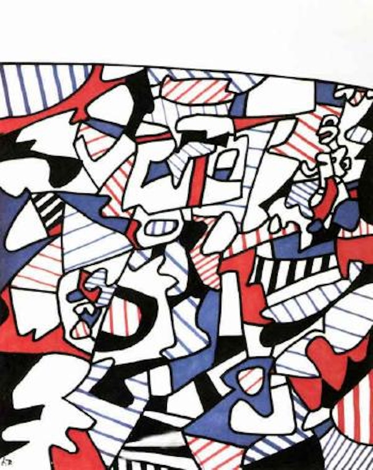 Paysage tricolore VI, R 40 by Jean Dubuffet