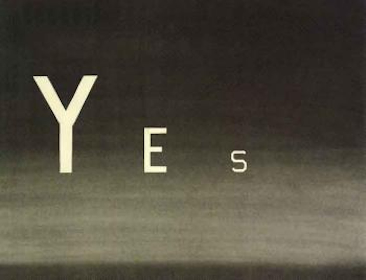 Black yes by Ed Ruscha