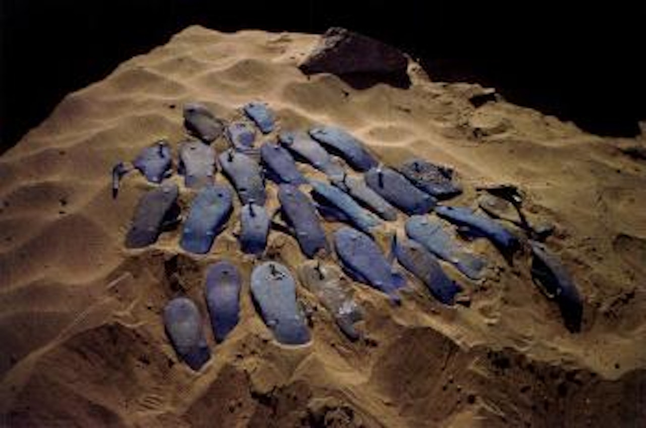 Blue sandals by Gabriel Orozco