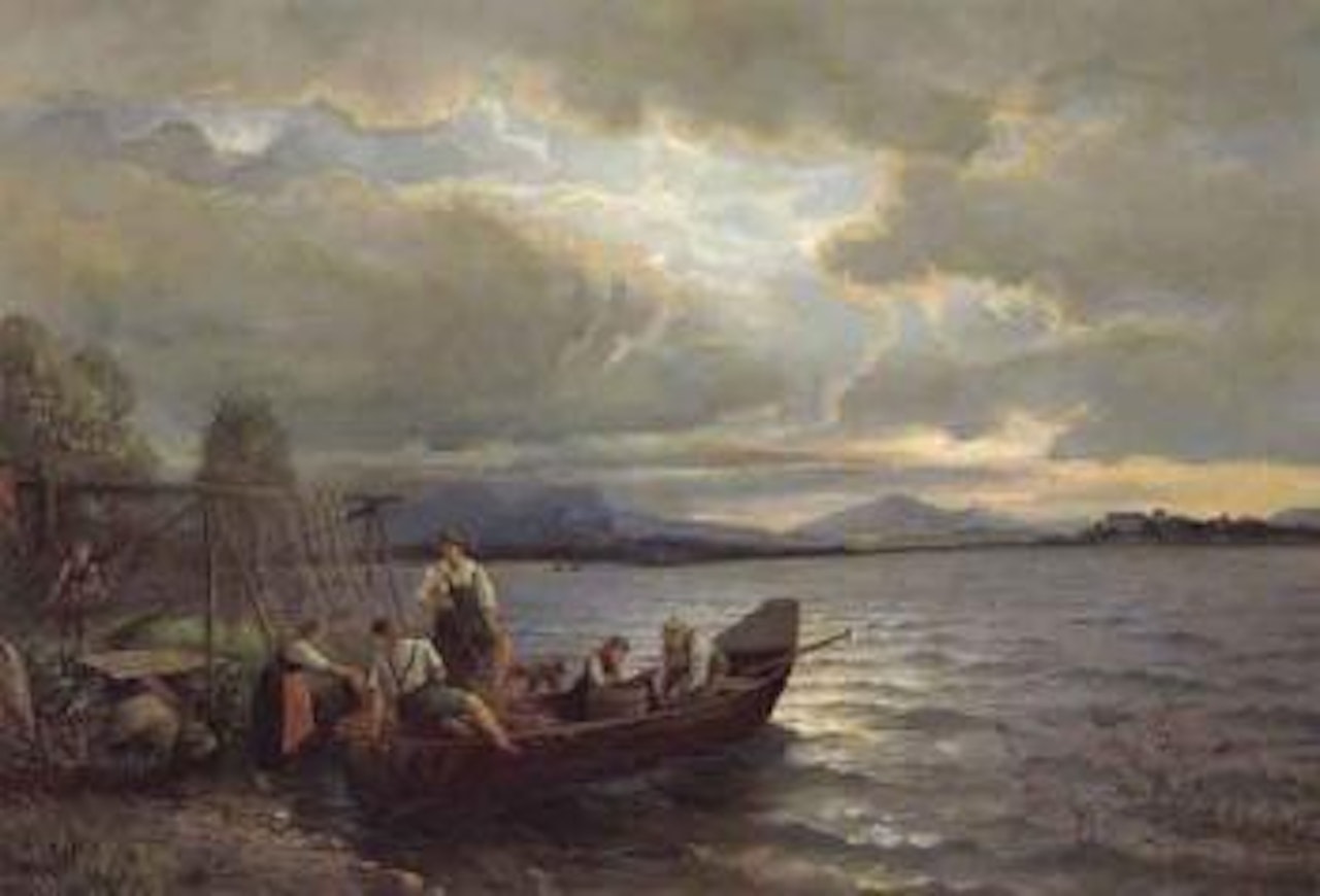 Fishermen on Chiemsee by Carl Werner