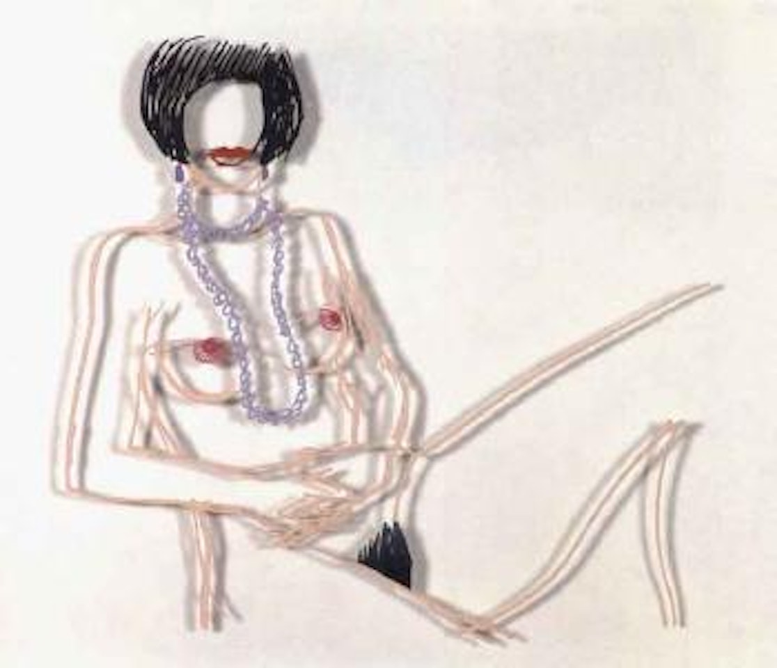 Monica with necklace, hands folded by Tom Wesselmann