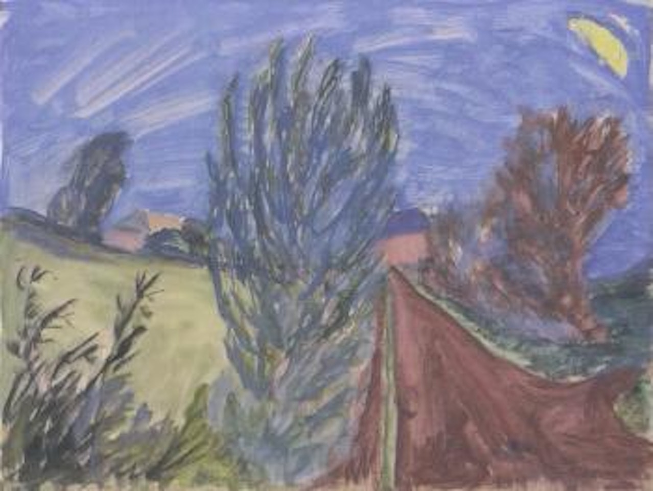 Evening landscape by Erich Heckel