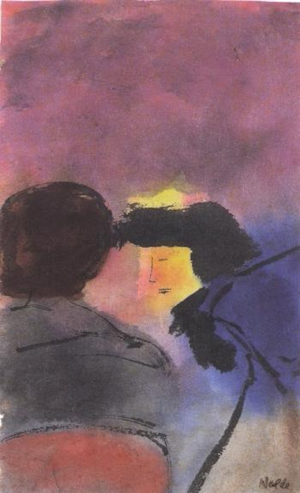 Two people in conversation by Emil Nolde