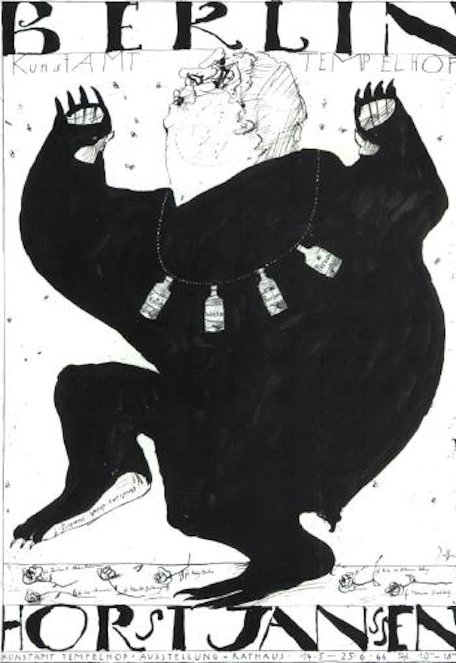 Self portrait - poster design by Horst Janssen