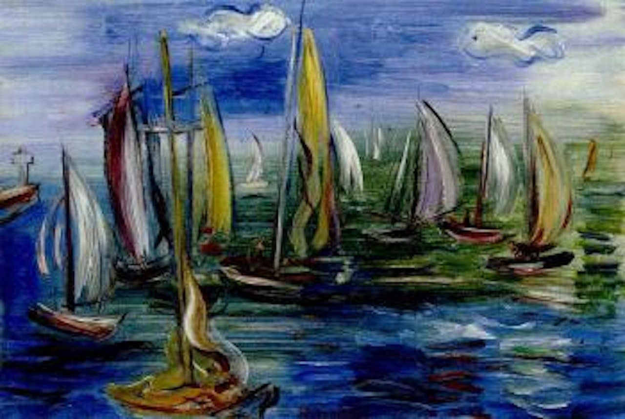 Depart de regates a Deauville by Raoul Dufy