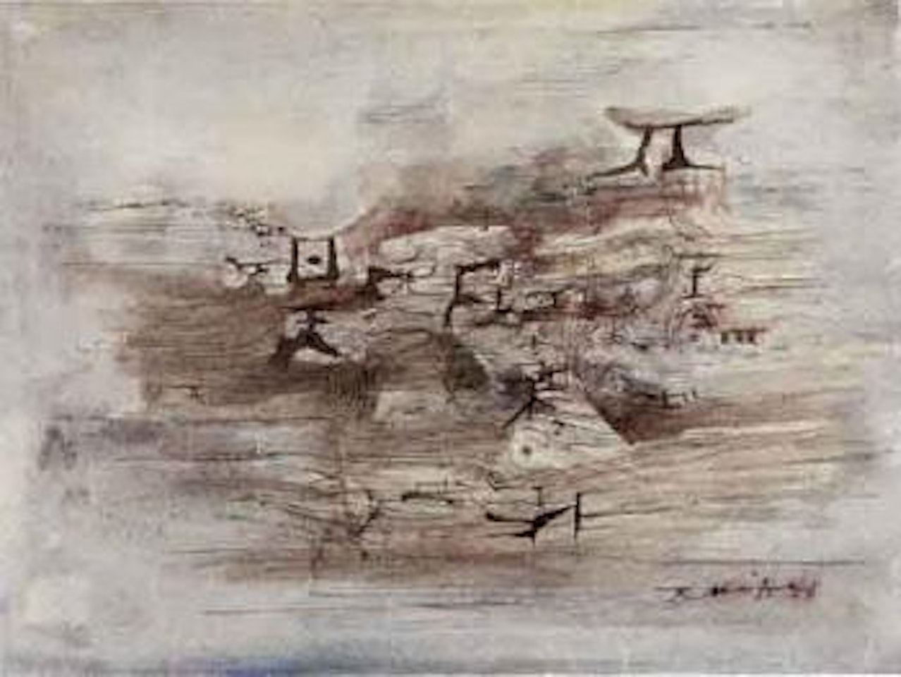 Terres chaudes by Zao Wou-Ki