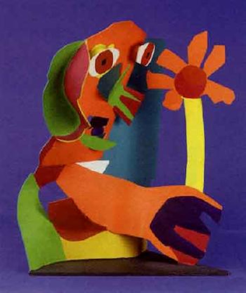 Man with flower by Karel Appel