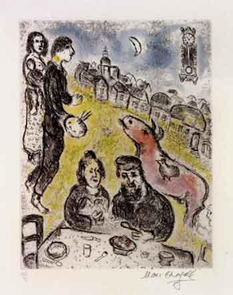 Le repas by Marc Chagall