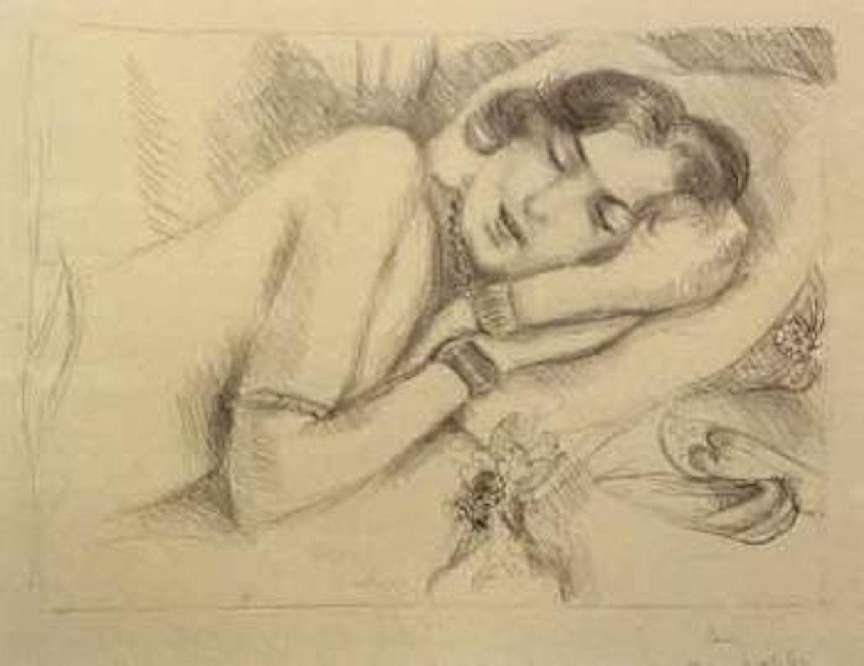 Figure endormie aux babouches by Henri Matisse