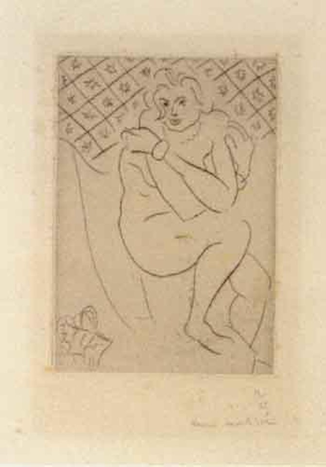Nu assis, bras croises sur la poitrine by Henri Matisse