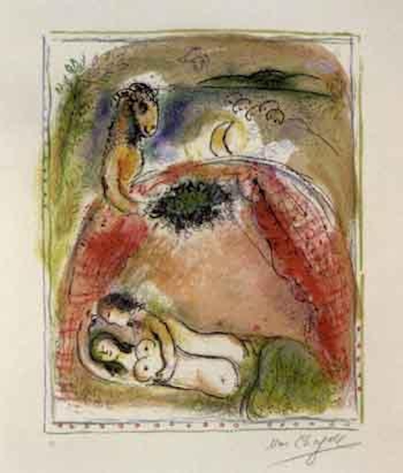 In the land of the Gods, oh happy bridegroom by Marc Chagall