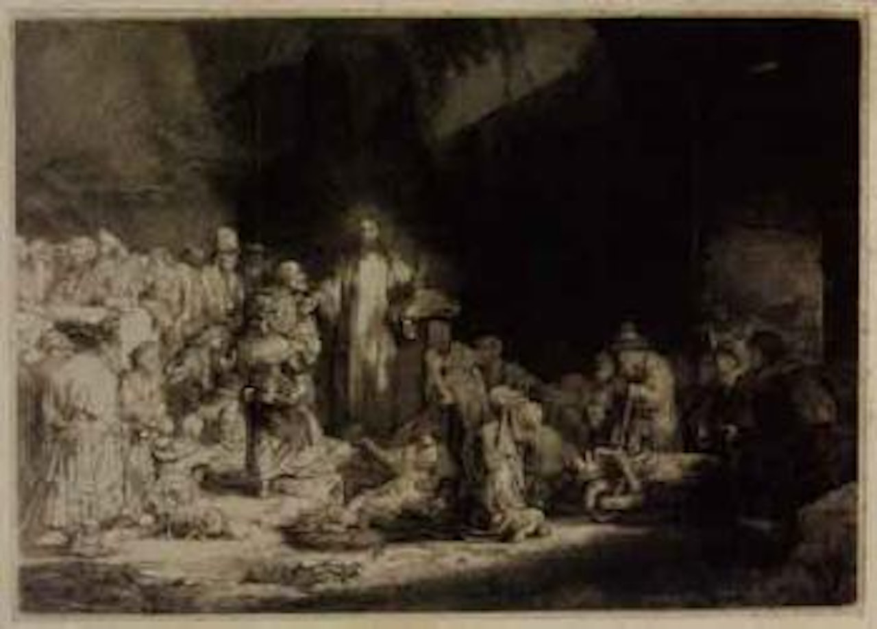 Hundred guilder print by Attributed to Rembrandt Harmensz van Rijn