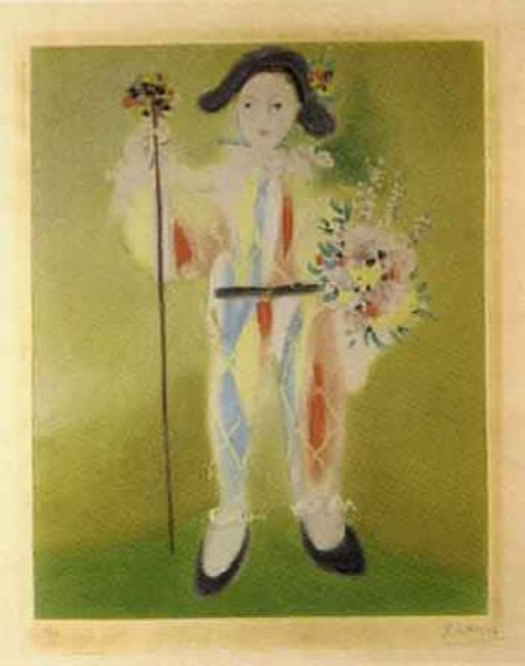 Le petit pierrot aux fleurs by Pablo Picasso