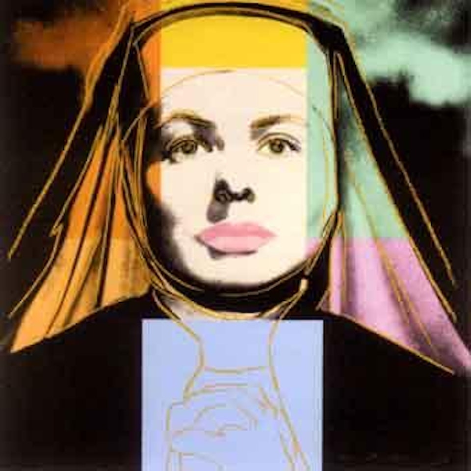 Ingrid Berman, herself, nun and with hat by Andy Warhol