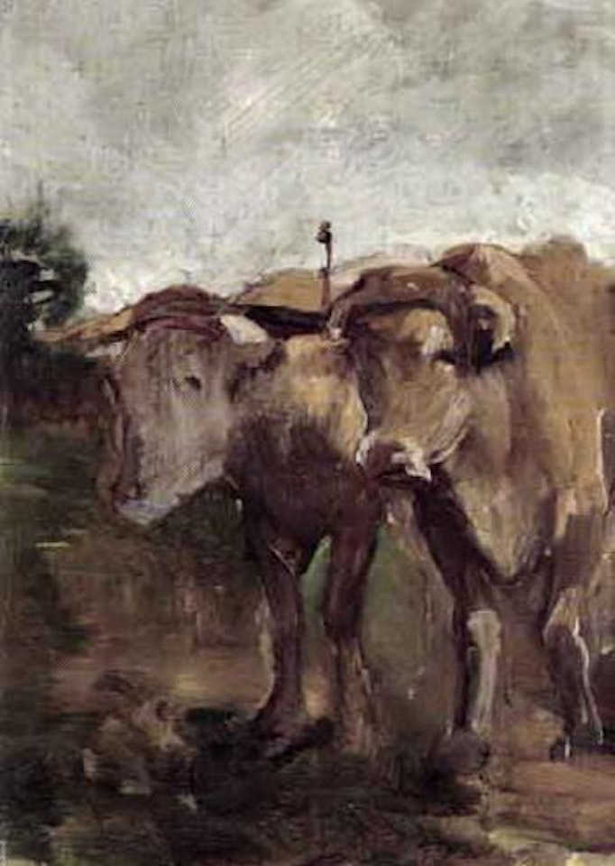 Deux boeufs sous le joug by Henri de Toulouse-Lautrec