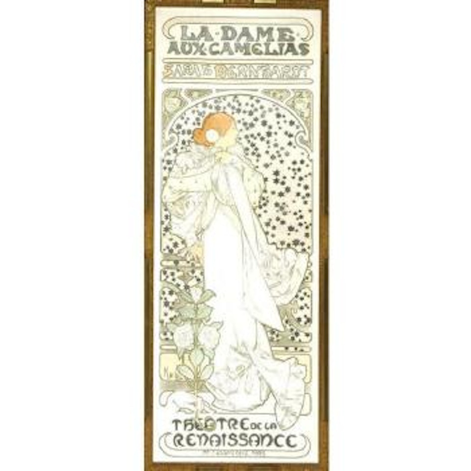 La dame aux camelias by Alphonse Mucha