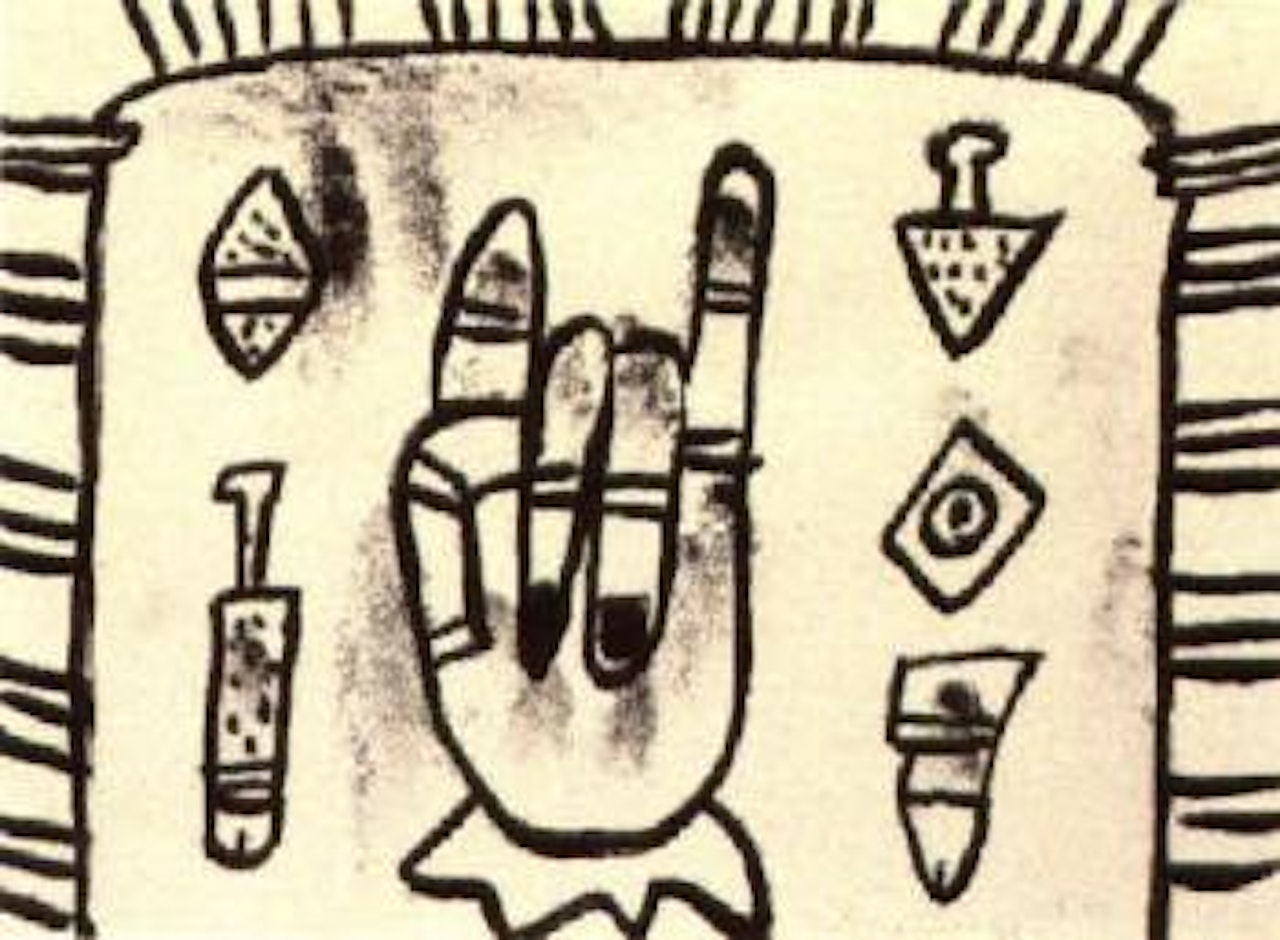 Composition with a hand by Alan Davie