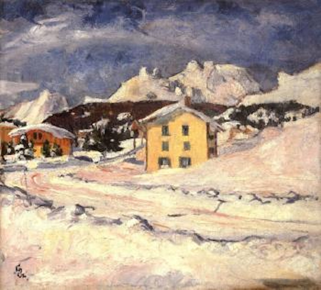 Winter landscape by Giovanni Giacometti