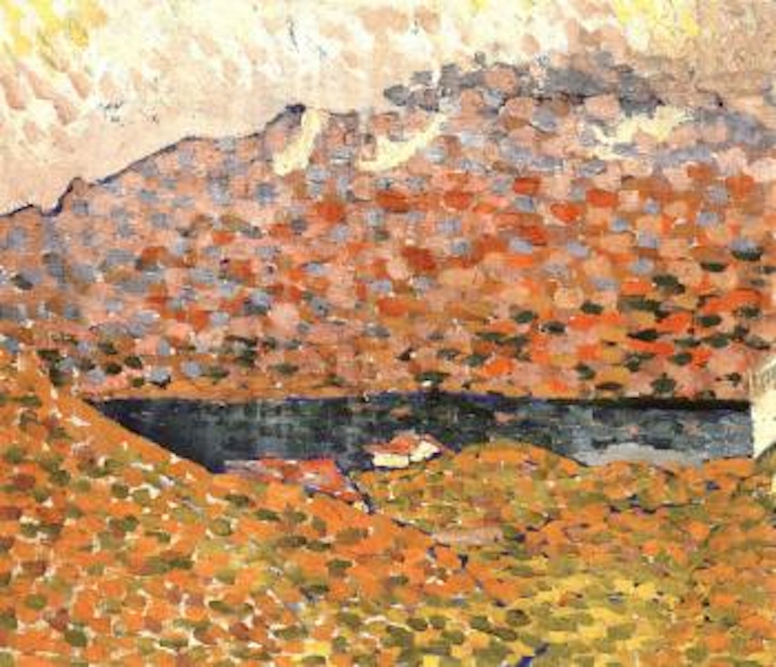 View of Silsersee with Piz Corvatsch in the background by Giovanni Giacometti