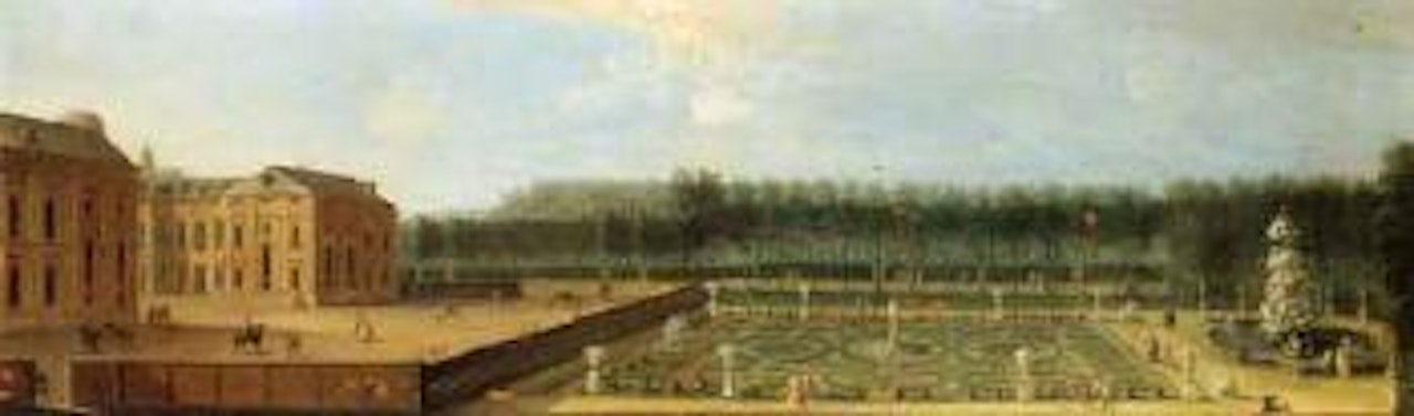 Riders in palace garden by Neapolitan School