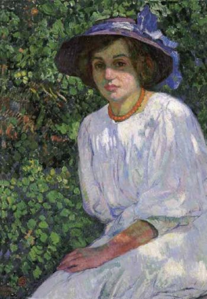 Elisabeth van Rysselberghe au jardin, a Jersey by Theo van Rysselberghe
